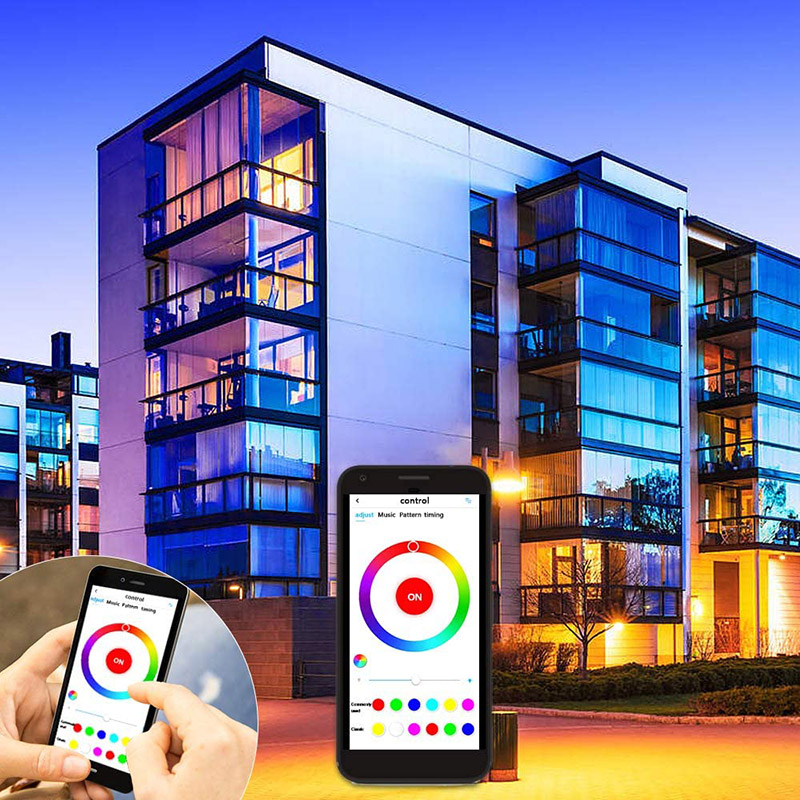 DC12V 16.4ft/5M 5050RGB WIFI Smart App Control LED Light Strip Kit With 44 keys Infrared Remote Controller, 30LEDs/M, Dimmable Color Light Strip DC12V 16.4ft/5M 5050RGB WIFI Smart App Control LED Light Strip Kit With 44 keys Infrared Remote Controller, 30LEDs/M, Dimmable Color Light Strip